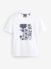 Ted Baker White Koney Short Sleeve Floral Box Print T-Shirt - Image 1 of 1