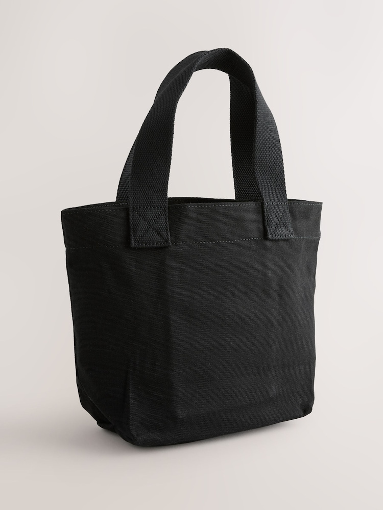 smALLSAINTS Black Underground Logo Canvas Tote Bag - Image 2 of 6