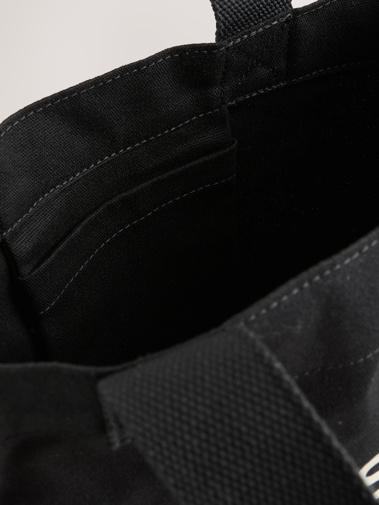 smALLSAINTS Black Underground Logo Canvas Tote Bag - Image 6 of 6