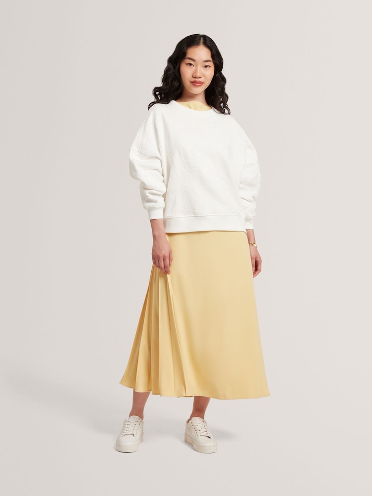 Ted Baker White Zeppie Embroidered Sweatshirt - Image 2 of 7 Ted Baker White Zeppie Embroidered Sweatshirt - Image 2 of 7