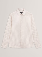 قميص ضيق بكُم طويل بطبعة هندسية على شكل دوائر Sef من Ted Baker - صورة 5 من 6