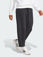 adidas Black Essentials Contemporary Logo Fleece Barrel Joggers - Image 1 of 5