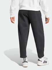 adidas Black Essentials Contemporary Logo Fleece Barrel Joggers - Image 2 of 5