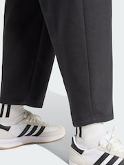 adidas Black Essentials Contemporary Logo Fleece Barrel Joggers - Image 4 of 5