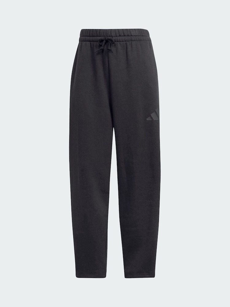 adidas Black Essentials Contemporary Logo Fleece Barrel Joggers - Image 5 of 5