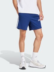 adidas Blue Essentials 3-Stripes 7-Inch Single Jersey Shorts - Image 1 of 5