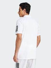 adidas White Club Tennis 3-Stripes Polo Shirt - Image 2 of 5