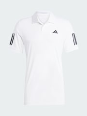 adidas White Club Tennis 3-Stripes Polo Shirt - Image 5 of 5