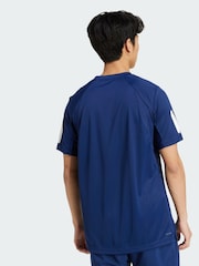 adidas Blue Club Tennis Climacool 3-Stripes T-Shirt - Image 2 of 5