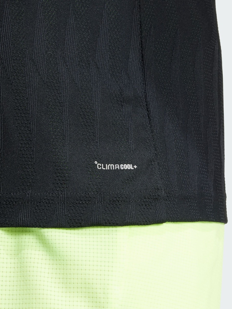 adidas Black Tennis Climacool+ AIRCHILL FreeLift T-Shirt - Image 5 of 5