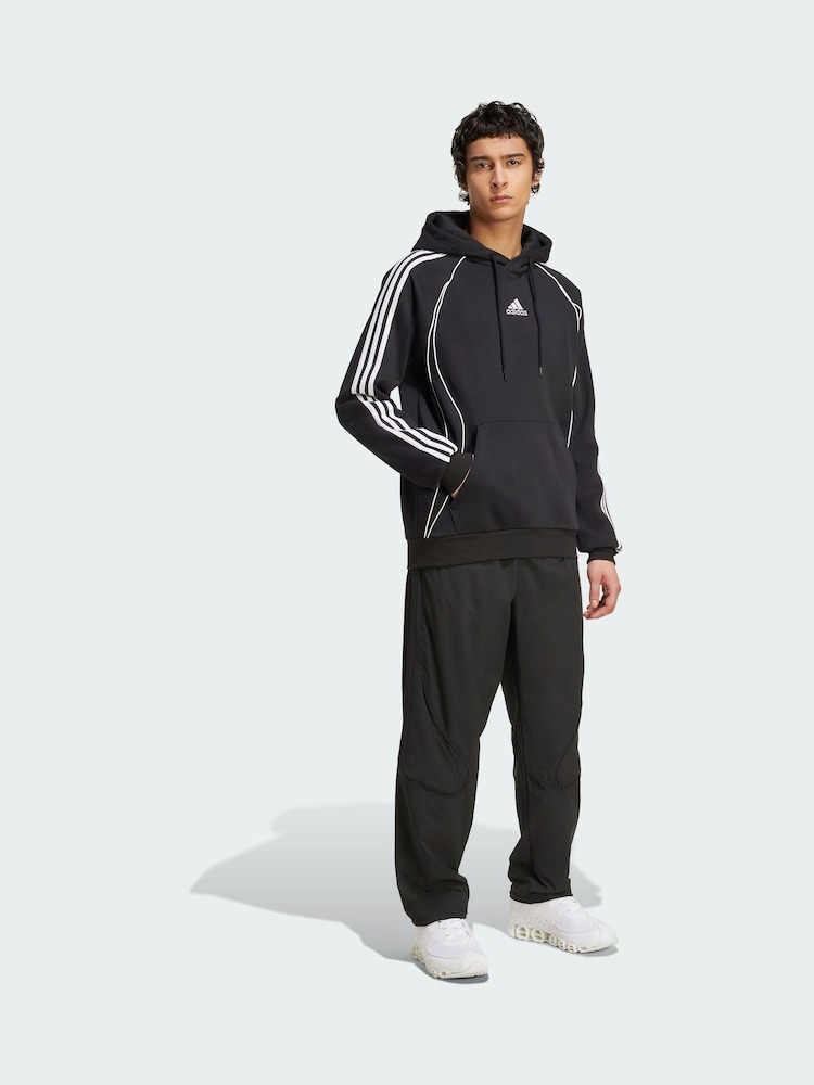 adidas Originals Black Adicolor Teamgeist Cut Line Hoodie - Image 1 of 5 adidas Originals Black Adicolor Teamgeist Cut Line Hoodie - Image 1 of 5