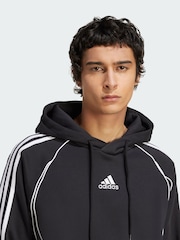 adidas Originals Black Adicolor Teamgeist Cut Line Hoodie - Image 3 of 5