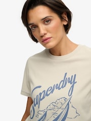 Superdry Beige Heritage Hamptons T-Shirt - Image 4 of 6
