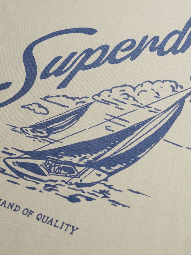 Superdry Beige Heritage Hamptons T-Shirt - Image 6 of 6