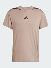 adidas Brown Designed for Training Pro-Series T-Shirt - Image 5 of 5