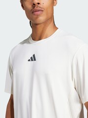 adidas White Designed-for-Training Intensity T-Shirt - Image 3 of 5