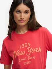 Superdry Red Beach Club Relaxed T-Shirt - Image 4 of 6