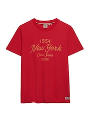 Superdry Red Beach Club Relaxed T-Shirt - Image 7 of 7