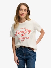 Superdry Cream T-Shirt - Image 1 of 5