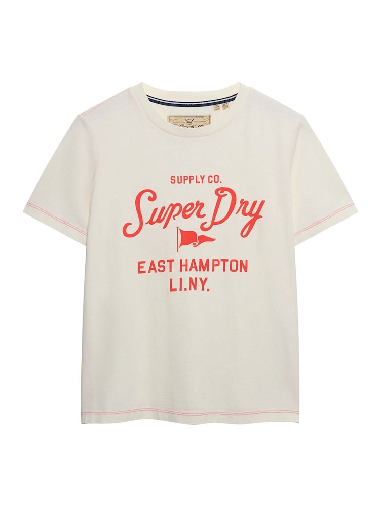 Superdry Cream T-Shirt - Image 5 of 5