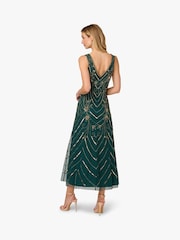 Adrianna Papell Green Studio Beaded Mesh Dress - Image 2 of 6
