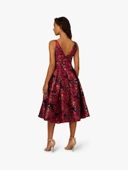 Adrianna Papell Blue Boat Neck Dress - Image 3 of 6