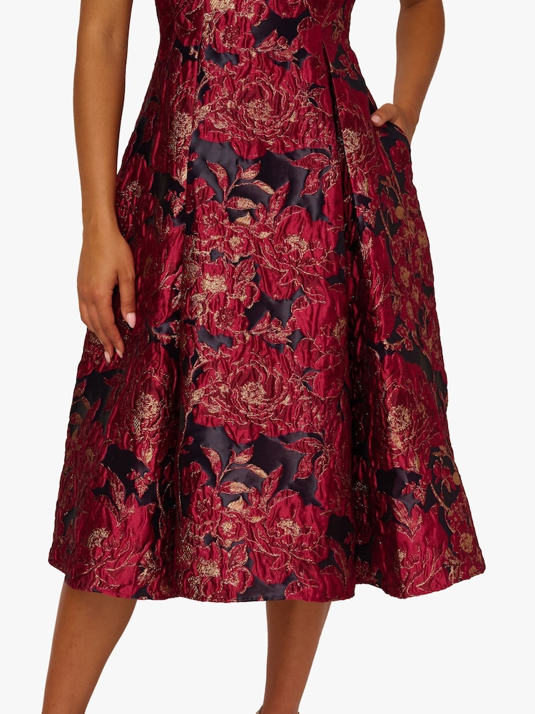 navy blue dress for baby girl Adrianna Papell Boat-Neck A-Line Dress main image 0