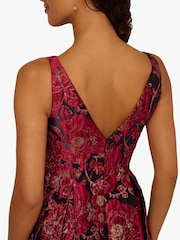 Adrianna Papell Blue Boat Neck Dress - Image 5 of 6