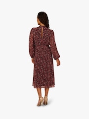 Vestido preto de chiffon floral Adrianna Papell - Imagem 2 de 6