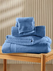 Blue Egyptian Cotton Towel - Image 1 of 3