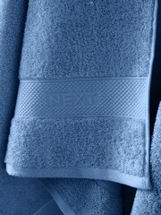 Blue Egyptian Cotton Towel - Image 2 of 3
