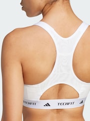 adidas White Tech Fit Bra - Image 4 of 4
