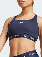 adidas Blue Tech Fit Bra - Image 1 of 4