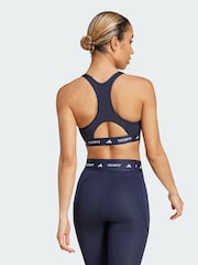 adidas Blue Tech Fit Bra - Image 2 of 4