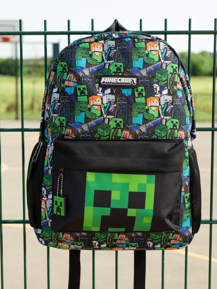 Vanilla Underground Green Minecraft Boys Creeper And Zombie All-Over Print Backpack - Image 2 of 6