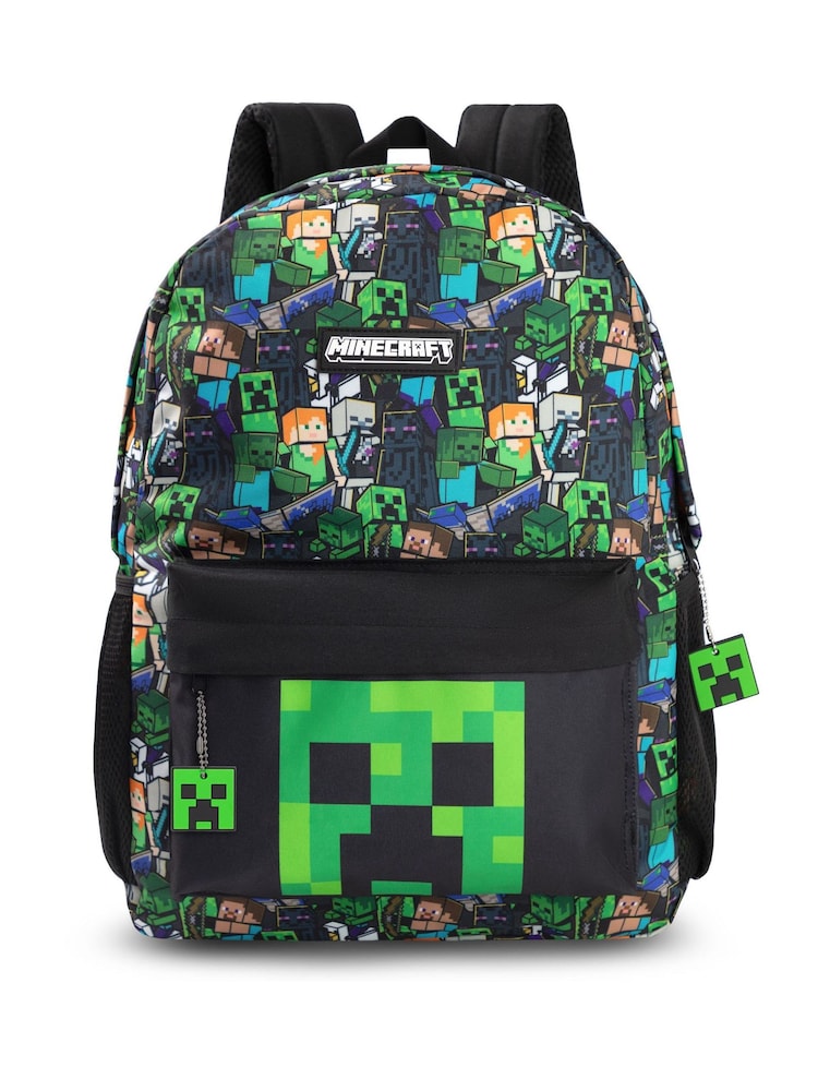 Vanilla Underground Green Minecraft Boys Creeper And Zombie All-Over Print Backpack - Image 6 of 6