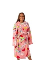 Vanilla Underground Pink Hooded Bath Robe - Image 2 of 6