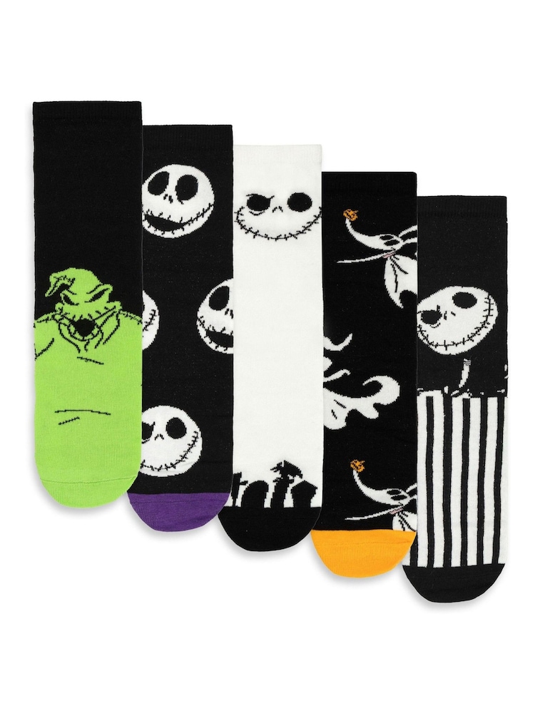 Vanilla Underground Nightmare Before Xmas Calf Socks Set of 5 - Imagem 2 de 6