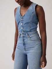 Levi's® Denim Wide Leg Jumpsuit - Image 5 de 7