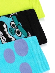 Vanilla Underground Blue Monsters Inc Calf Socks Set of 3 - Image 4 of 6