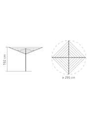 Brabantia Metallic Grey Topspinner Rotary Dryer Airer with Ground Spike - Image 4 of 6