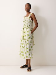Jigsaw Green Lily Smocked Dress - Image 1 of 2