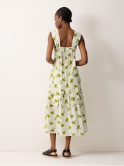 Jigsaw Green Lily Smocked Dress - Image 2 of 2