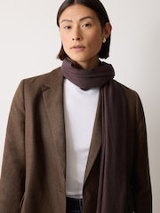 Jigsaw Purple Wool Silk Pashmina Scarf - Image 1 of 1