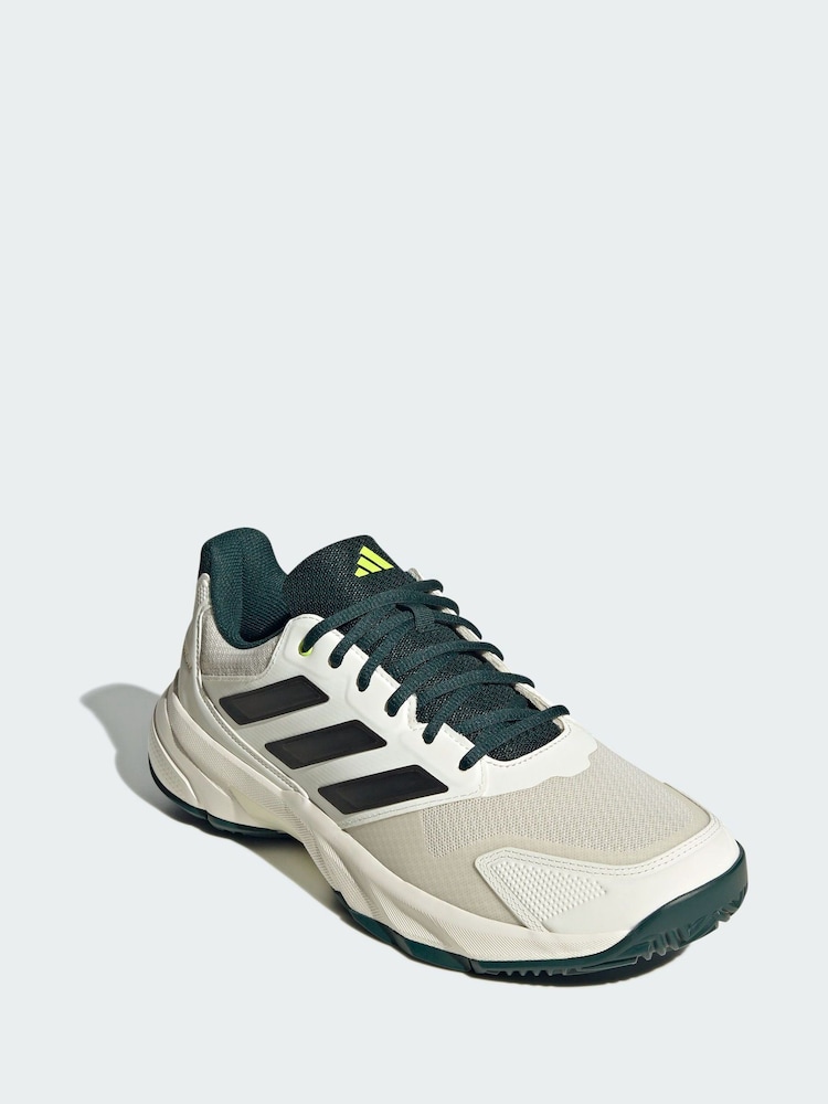 adidas White Courtjam Control 3 Tennis Shoes - Image 1 of 4 adidas White Courtjam Control 3 Tennis Shoes - Image 1 of 4