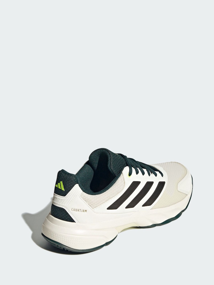 adidas White Courtjam Control 3 Tennis Shoes - Image 2 of 4 adidas White Courtjam Control 3 Tennis Shoes - Image 2 of 4
