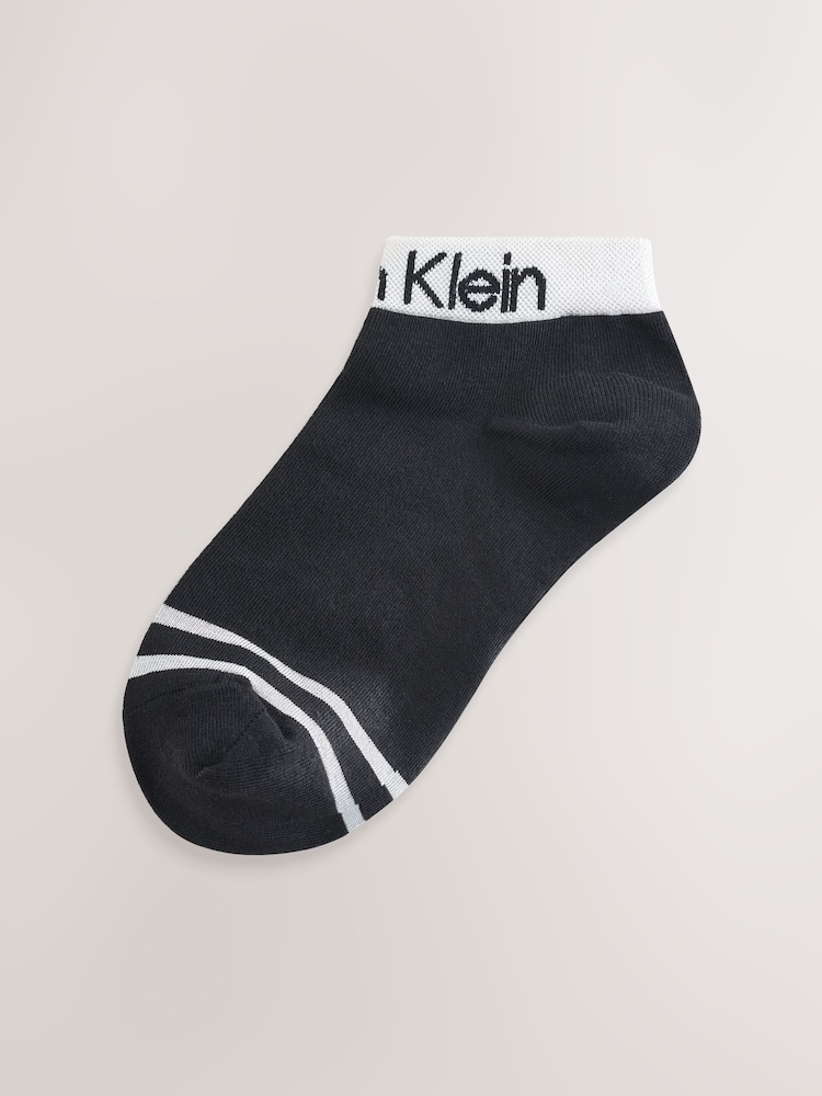 Calvin Klein Black Logo Socks 2 Pack - Image 2 of 2