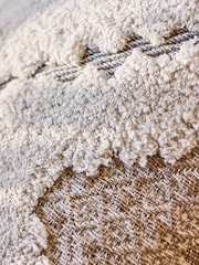 FatFace Natural Geo Diamond Cotton Tufted Cushion - Image 4 of 6