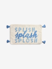 FatFace Blue Splash Slogan 100% Cotton Bath Mat - Image 2 of 5