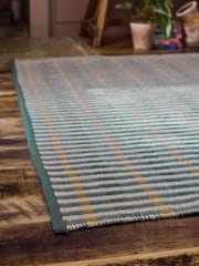 FatFace Blue Indoor Outdoor Flatweave Rug - Image 4 of 6